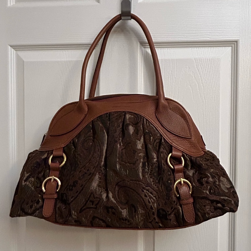 Adrienne Vittadini Brown Paisley Shoulder Bag